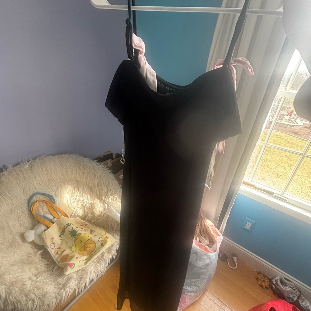 Elegant Black Off-Shoulder Dress